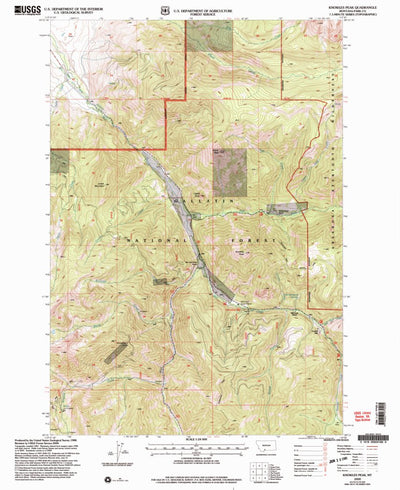 United States Geological Survey Knowles Peak, MT (2000, 24000-Scale) digital map