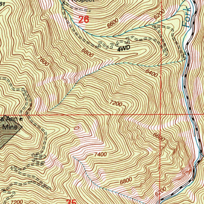 United States Geological Survey Knowles Peak, MT (2000, 24000-Scale) digital map