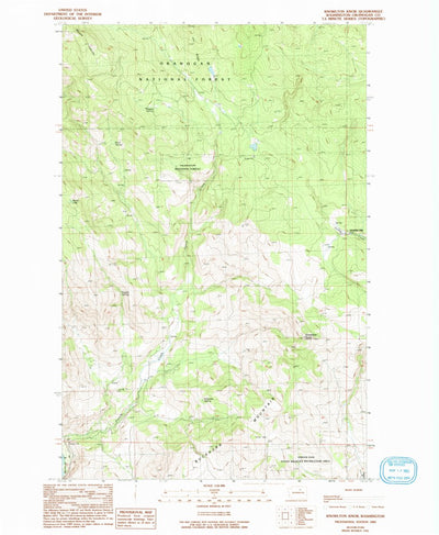 United States Geological Survey Knowlton Knob, WA (1989, 24000-Scale) digital map