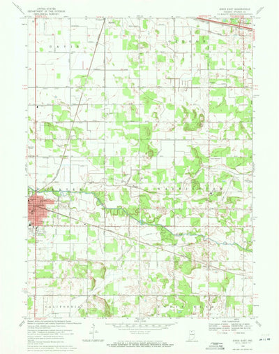United States Geological Survey Knox East, IN (1969, 24000-Scale) digital map