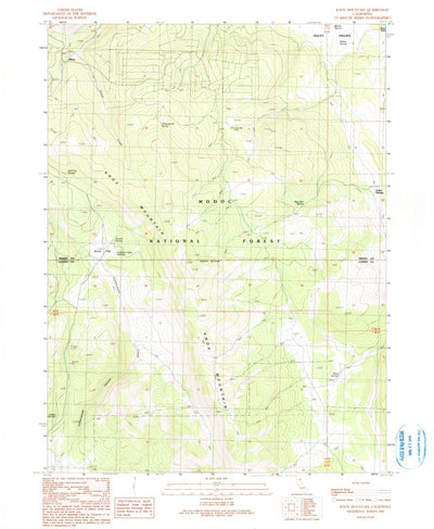 United States Geological Survey Knox Mountain, CA (1990, 24000-Scale) digital map