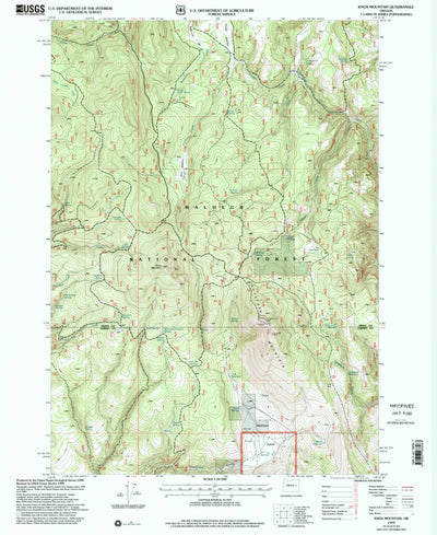 United States Geological Survey Knox Mountain, OR (1999, 24000-Scale) digital map