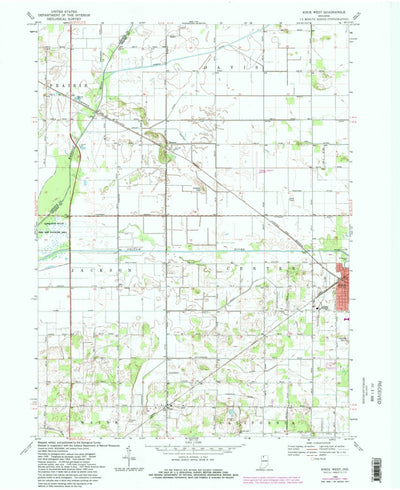 United States Geological Survey Knox West, IN (1969, 24000-Scale) digital map