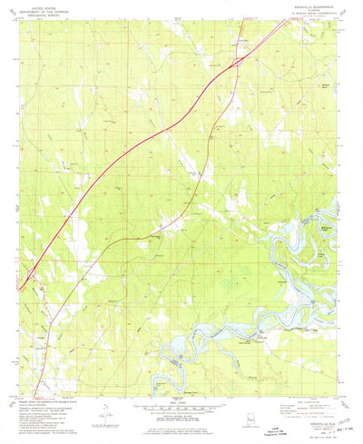 United States Geological Survey Knoxville, AL (1980, 24000-Scale) digital map