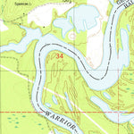 United States Geological Survey Knoxville, AL (1980, 24000-Scale) digital map