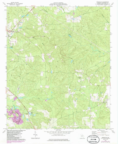 United States Geological Survey Knoxville, GA (1974, 24000-Scale) digital map