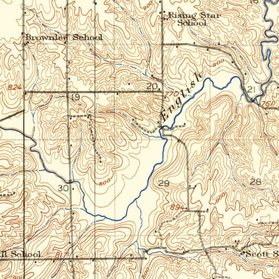 United States Geological Survey Knoxville, IA (1909, 62500-Scale) digital map