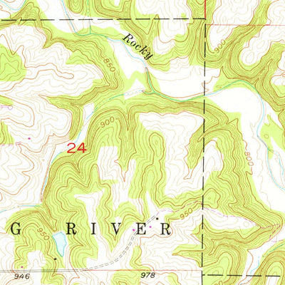 United States Geological Survey Knoxville, MO (1957, 24000-Scale) digital map