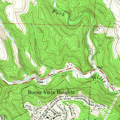 United States Geological Survey Knoxville, OH-WV (1958, 24000-Scale) digital map