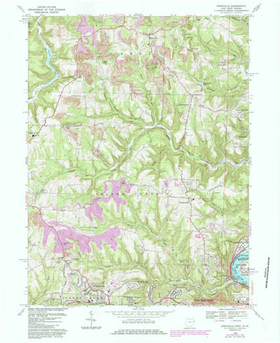 United States Geological Survey Knoxville, OH-WV (1968, 24000-Scale) digital map