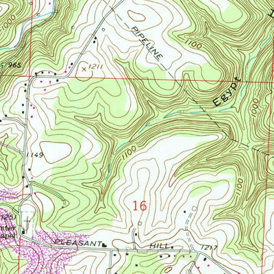 United States Geological Survey Knoxville, OH-WV (1968, 24000-Scale) digital map