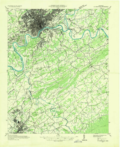 United States Geological Survey Knoxville, TN (1935, 48000-Scale) digital map