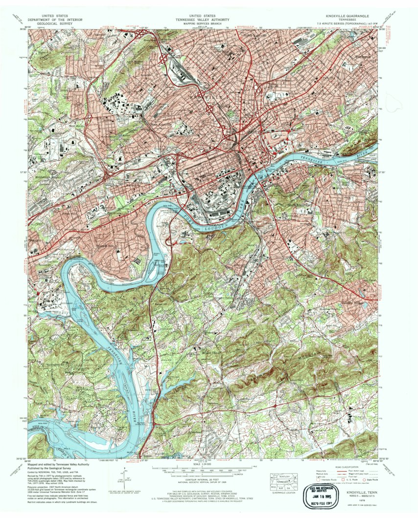 Knoxville, TN (1978, 24000-Scale) Map by United States Geological ...