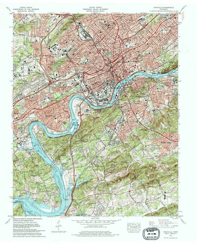 United States Geological Survey Knoxville, TN (1978, 24000-Scale) digital map