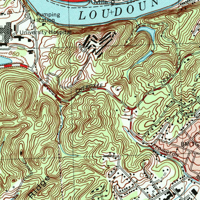 United States Geological Survey Knoxville, TN (1978, 24000-Scale) digital map
