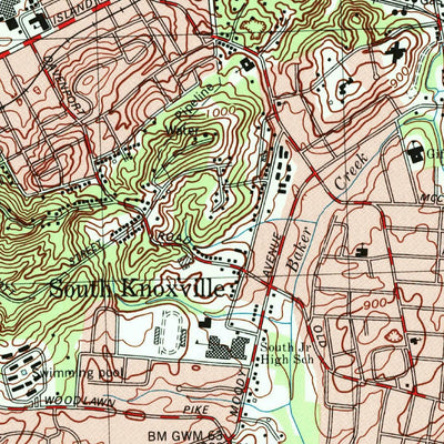 United States Geological Survey Knoxville, TN (1978, 24000-Scale) digital map