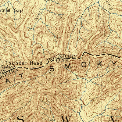 United States Geological Survey Knoxville, TN-NC (1886, 125000-Scale) digital map