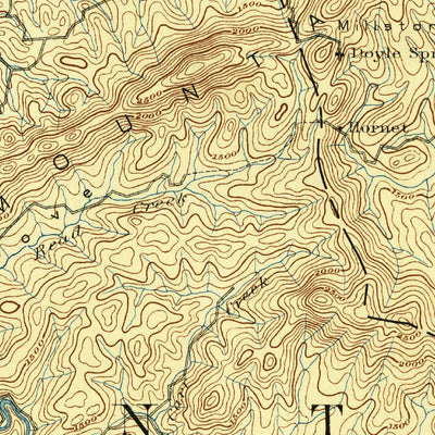 United States Geological Survey Knoxville, TN-NC (1892, 125000-Scale) digital map