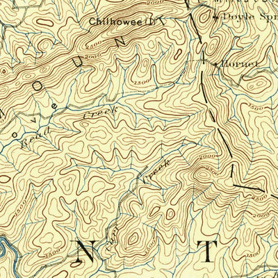 United States Geological Survey Knoxville, TN-NC (1894, 125000-Scale) digital map