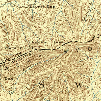 United States Geological Survey Knoxville, TN-NC (1894, 125000-Scale) digital map