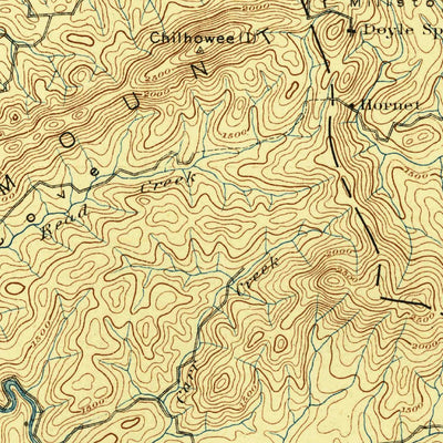 United States Geological Survey Knoxville, TN-NC (1895, 125000-Scale) digital map