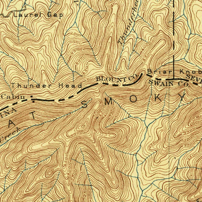 United States Geological Survey Knoxville, TN-NC (1895, 125000-Scale) digital map