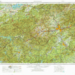 United States Geological Survey Knoxville, TN-NC-SC-GA (1957, 250000-Scale) digital map