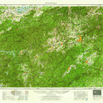 United States Geological Survey Knoxville, TN-NC-SC-GA (1960, 250000-Scale) digital map