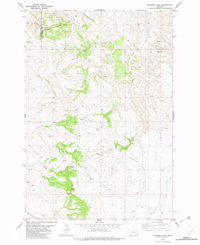 United States Geological Survey Knudson Draw, MT (1982, 24000-Scale) digital map