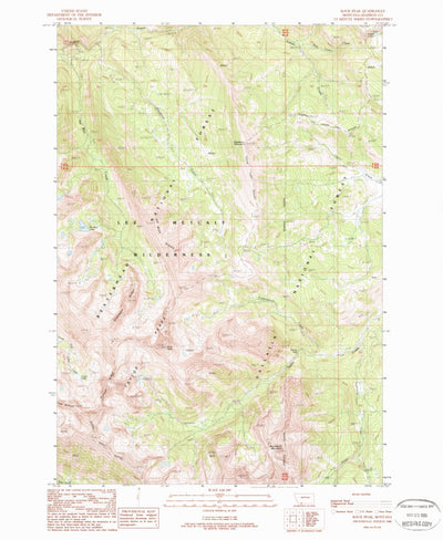 United States Geological Survey Koch Peak, MT (1988, 24000-Scale) digital map