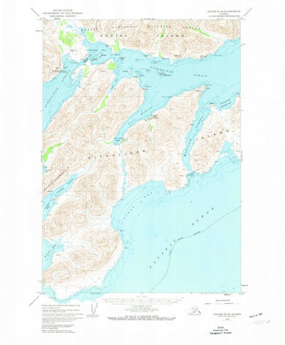United States Geological Survey Kodiak A-4, AK (1952, 63360-Scale) digital map