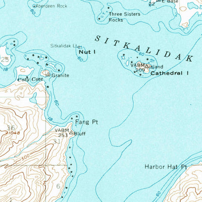 United States Geological Survey Kodiak A-4, AK (1952, 63360-Scale) digital map
