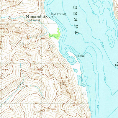 United States Geological Survey Kodiak A-5, AK (1952, 63360-Scale) digital map