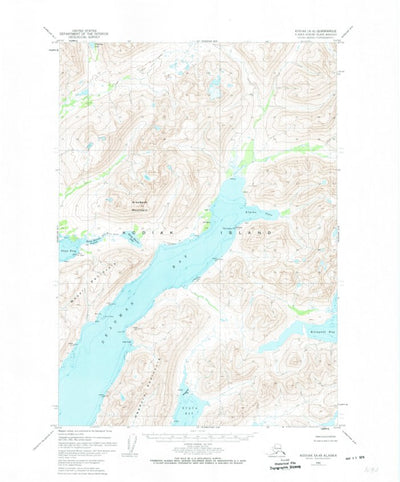 United States Geological Survey Kodiak A-6, AK (1952, 63360-Scale) digital map