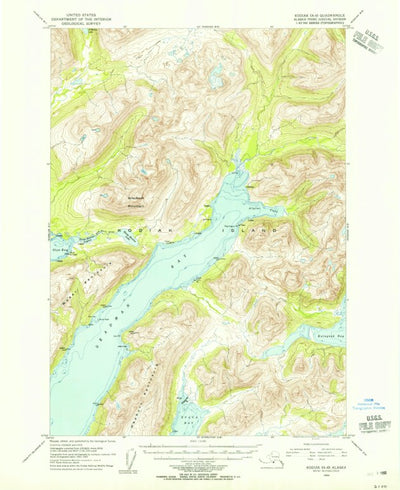 United States Geological Survey Kodiak A-6, AK (1954, 63360-Scale) digital map
