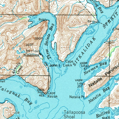 United States Geological Survey Kodiak, AK (1952, 250000-Scale) digital map