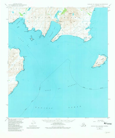 United States Geological Survey Kodiak B-1 And B-2, AK (1949, 63360-Scale) digital map