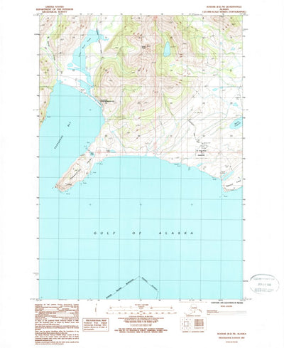 United States Geological Survey Kodiak B-2 NE, AK (1987, 25000-Scale) digital map