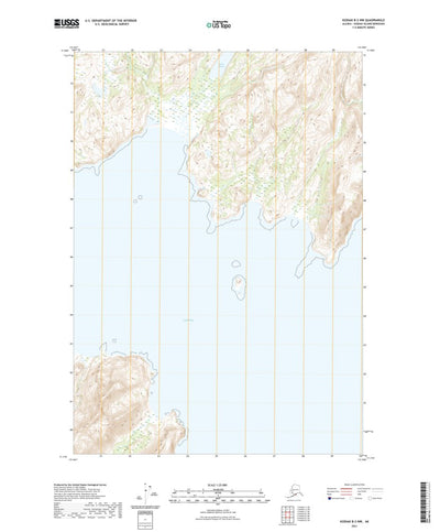 United States Geological Survey Kodiak B-2 NW, AK (2021, 25000-Scale) digital map