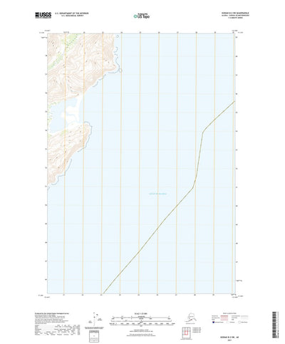 United States Geological Survey Kodiak B-2 SW, AK (2021, 25000-Scale) digital map