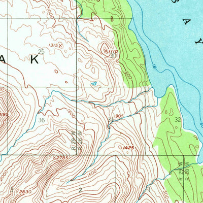 United States Geological Survey Kodiak B-6, AK (1952, 63360-Scale) digital map