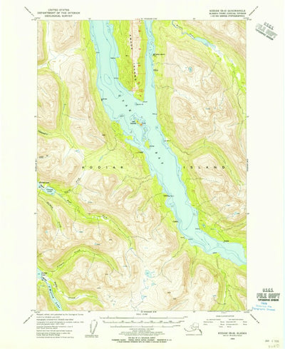 United States Geological Survey Kodiak B-6, AK (1954, 63360-Scale) digital map