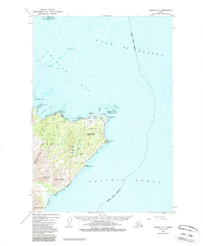 United States Geological Survey Kodiak C-1, AK (1949, 63360-Scale) digital map