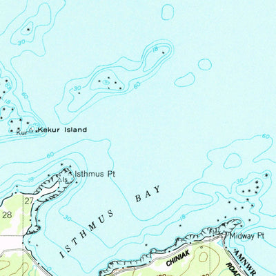 United States Geological Survey Kodiak C-1, AK (1949, 63360-Scale) digital map