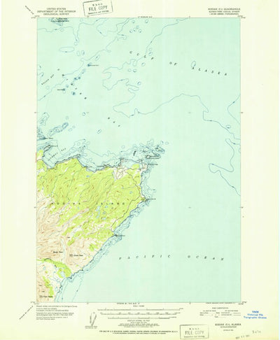 United States Geological Survey Kodiak C-1, AK (1951, 63360-Scale) digital map