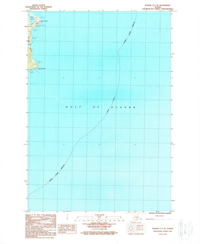 United States Geological Survey Kodiak C-1 SE, AK (1987, 25000-Scale) digital map