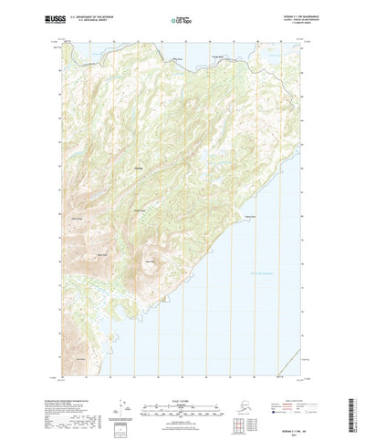United States Geological Survey Kodiak C-1 SW, AK (2021, 25000-Scale) digital map