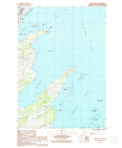 United States Geological Survey Kodiak C-2 NE, AK (1987, 25000-Scale) digital map