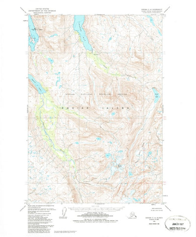 United States Geological Survey Kodiak C-4, AK (1952, 63360-Scale) digital map