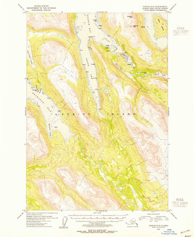 United States Geological Survey Kodiak C-5, AK (1954, 63360-Scale) digital map